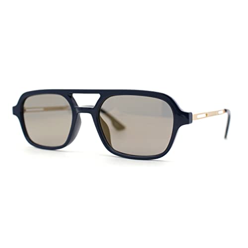 Classic Mens Thin Snug Flat Top Double Bridge Racer Plastic Sunglasses2