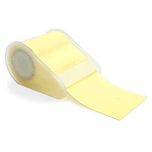 WAYTEX Rollo de notas adhesivo reposicionable de papel adhesivo con dispensador incluido de ancho 5 cm en rollo de 5 m amarillo pastel