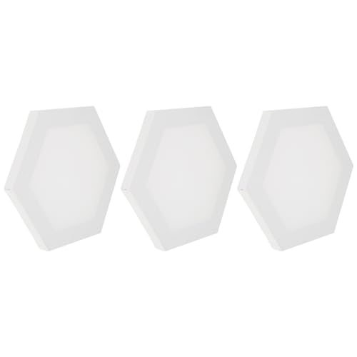 Lienzo hexagonal POPETPOP de madera estable con algodón absorbente pack de 3 lienzos para hobby 2