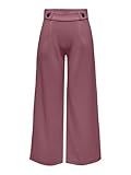 JdY Damen Marlene Hose Weit Geschnitten Schlupf Stoffhose GEGGO New Long Culotte Flare Pants, Farben:Braun 3, Größe:L / 30L