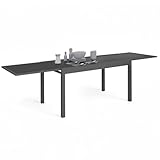 IDMarket - Table de Jardin Extensible rectangulaire Madrid 135-270 CM 8-12 Personnes Gris Anthracite