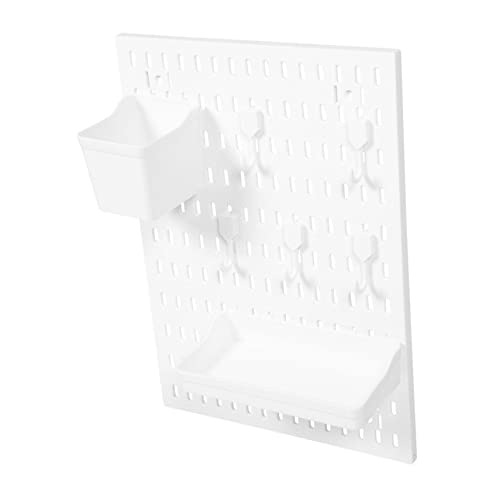 Cabilock Plastic Door Back Pegboard Organizer Wall-mounted Rack for Bathroom Office Home