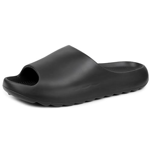 Alpine Swiss Edgar Men's Cloud Slides | Ultra-Comfortable Arch Support Pillow Slippers | Lightweight Waterproof | Non-Slip Recovery Sandals for Shower Pool Gym Shoes