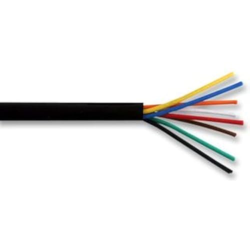 Cable-Core Cable de alarma negro de 8 núcleos para sistema de seguridad antirrobo por 5 metros 5 m