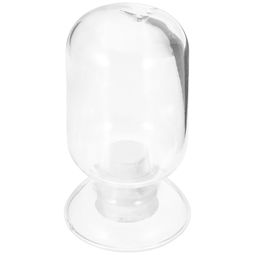 SHINEOFI Botella Decorativa de Vidrio Transparente para Guardar Cerillas 125 Ml Tapón de Corcho Adecuado para Decoración del Hogar y Almacenamiento Seguro de Fósforos
