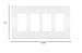 Legrand radiant Screwless Wall Plates for Decorator Rocker Outlets, 4-Gang, White, RWP264WCC6