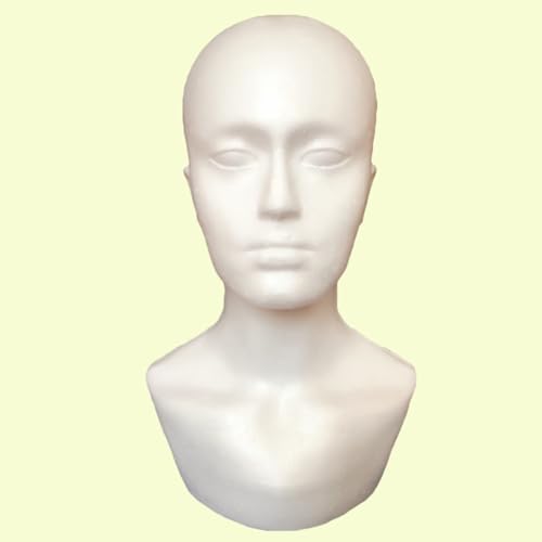 Cabeza de espuma con base estable para modelado de pelucas y escaparates 5