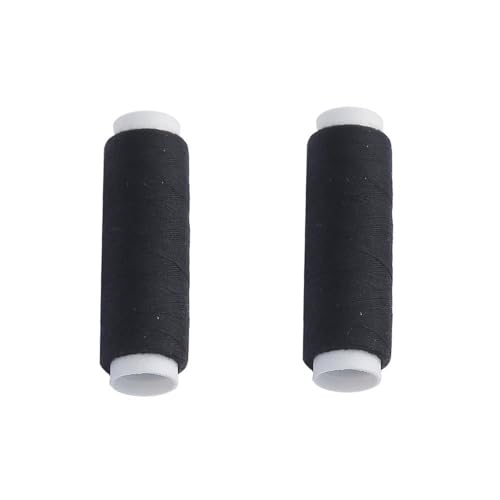 JOYVOX 2PCS Strong Polyester Pro Sewing Thread Polyester Sew-All Thread - Black 100m Length Universal for Machine and Hand Sewing
