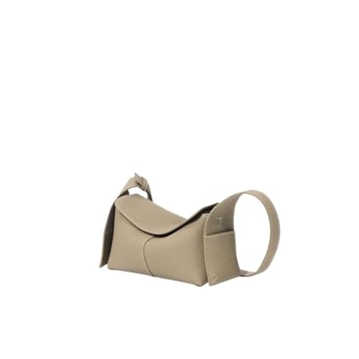 Bolsa tiracolo de couro mini Eaves, bolsa quadrada pequena retrô para mulheres, bolsa de ombro diária de couro genuíno macio, Bolsa Eave (trench coat cinza)
