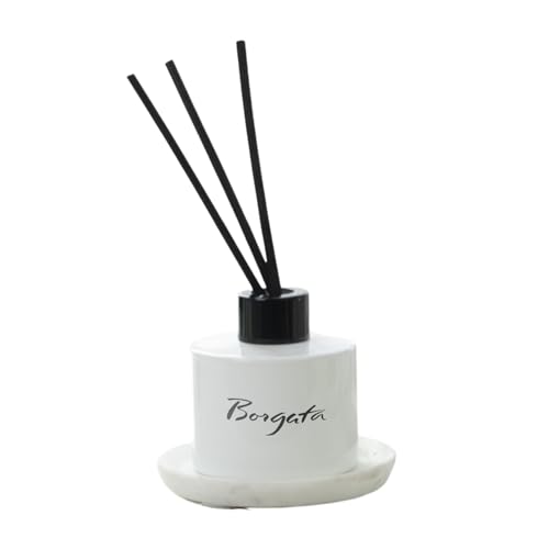 Borgata Reed Diffuser - Luxury Hotel Fragrance - Sandalwood & Musk - Set of 6 Black Reeds - Signature Scent - 4.25 oz