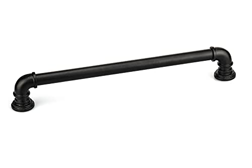Image of Richelieu | Sheffield 15 1 /8-inch (384 mm) Matte Black Round Barn Door Pull