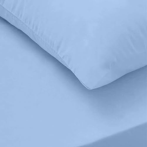 Sapphire collection 300 Thread Count 100% Egyptian Cotton Fitted Sheets (Super King, Blue)