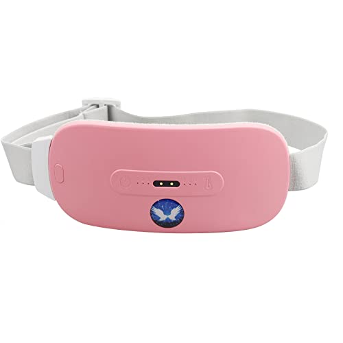 Almohadilla térmica menstrual, 3 niveles de calor y 3 modos de masaje, almohadilla de calefacción menstrual recargable, cinta térmica rápida portátil para...