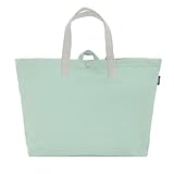 [Ｄｅａｒ　Ｃｏｌｏｇｎｅ] 撥水 レッスンバッグ 大きめ 子供 キッズ 大容量 マチ付き シンプル かわいい 入園 入学 準備 手提げバッグ おしゃれ dz131 ミント×グレー