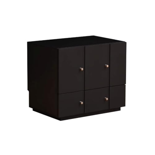 Mesita de noche retro de madera maciza, mesita de noche multifuncional con almacenamiento, diseño simple para dormitorio, armario combinado, elegantes mesas auxiliares para decoración del hogar