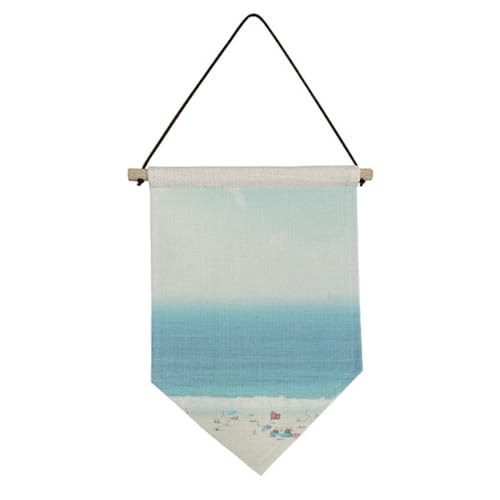 Toile motif océan suspension murale premium en tissu