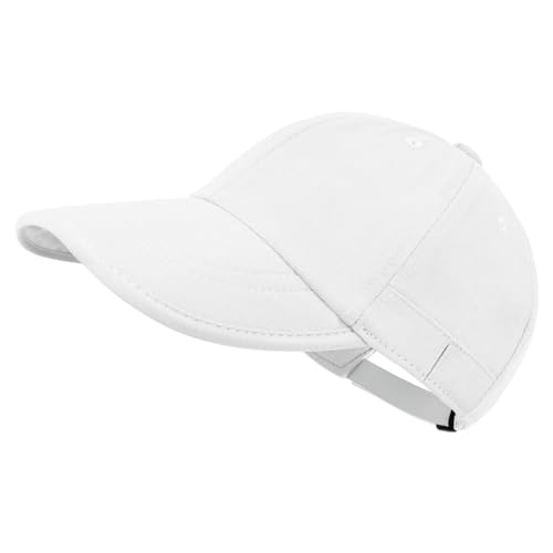 ZOORON Baseball Cap for Men Women Dad Hat Unstructured Low Profile Soft Brim Adjustable Plain Baseball Hat for Outdoor Golf(1 Pack-White)