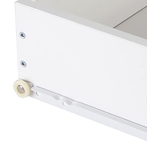 SogesHome Kosole - Mesa auxiliar clásica para pasillo, color blanco con cajones y estante abierto para almacenamiento - imagen 5