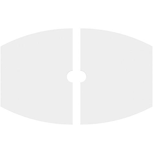 Image of Ekena Millwork CMP24X16KY2-02000 Kailey Architectural Grade PVC Contemporary, Two Piece Urethane Ceiling Medallions 24 inchW x 16 inchH x 2 inchID x 13 inchC x 1 inchP