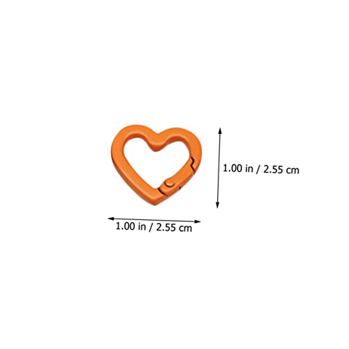 SHINEOFI 4 Sätze Pfirsichfarbene Herzfederschnalle Hundekragen Dog Hundehalsband Herstellung Auseinander Diy Schlüsselanhänger Zubehör Schnappverschluss Für Diy Zinklegierung 20 Stück * 4