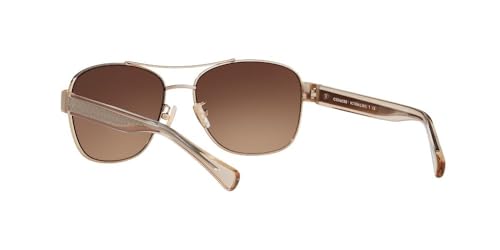 Coach HC7064 Sunglasses, Light Gold/Brown Gradient, 56 mm4