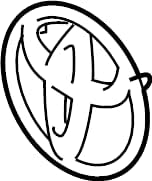 TOYOTA 90975-A2005 Radiator Grille Emblem