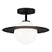 Matteo Lighting X60401BKOP Saturn One Light Flush Mount Ceiling Light Black