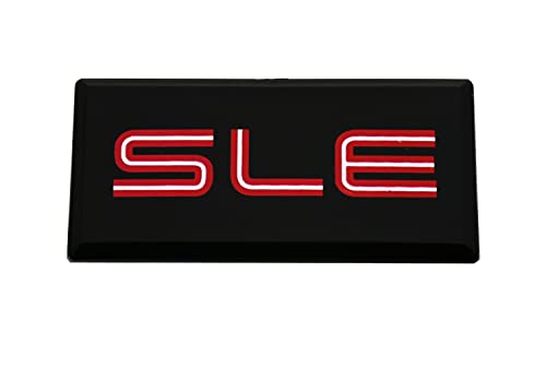 Image of SSDD 2 Pack SLE Side Cab Emblems 3D NamePlate Badge Logo Replacement for GMC Suburban Sierra Yukon Savanna (Red /Black)