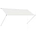 Festnight Auvent rétractable Store Balcon Hauteur réglable Auvent Jardin Auvent pour terrasse rétractable 250x150 cm Crème