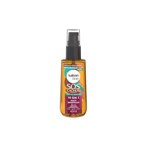 Salon Line, Óleo 10 em 1 Multibenefícios, SOS Cachos, Vegano - Para Cabelos Cacheados e Crespos, 42ml