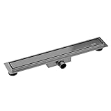BALNEO Duplex Next Canaleta Ducha 70 cm Kit Completo, Gun Metal Espejo