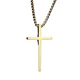 Collar colgante con cruz de moda para mujeres hombres collar de cadena de eslabones de acero inoxidable collar para chicos y chicas guays punk hip hop regalo de joyería