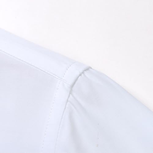 Men's Formal Dress Shirts Hidden Button Front French Cuffs Shirt Random Metal Cufflinks4