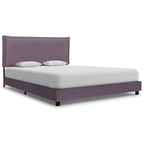 Woonisher Estructura de Cama de Cuero Sintético Negro y Blanco 140x200 cm, Cama Clásica con Cabecero Cómodo, Hecha de MDF y Contrachapado, Patas de Acero, Tapizada, para Ver TV o Leer