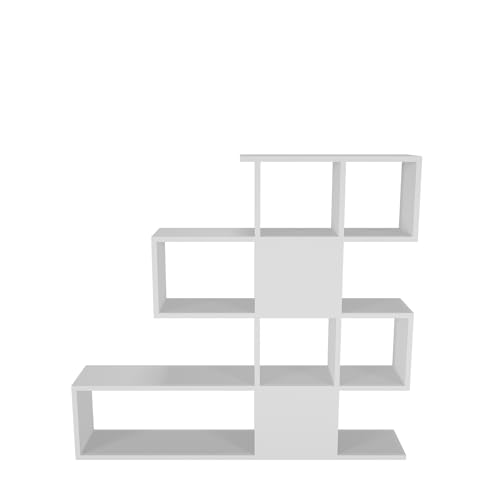 Camellia Contemporary Bookcase – Decorative Shelving Unit - White Colour Options (White)