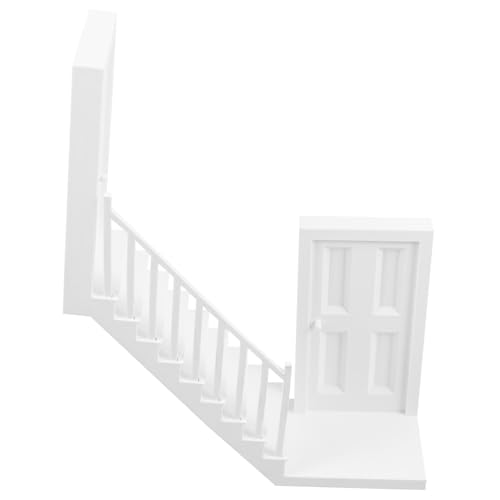Escalier miniature de maison de poupée avec porte pour décor