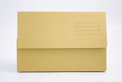 Exacompta - Ref 211/1903Z - Guildhall - Plain Document Wallets, 34.5 X 24.5Cm, 250Gsm Medium Weight Premium Quality Manilla, Holds A4 & Foolscap Docum