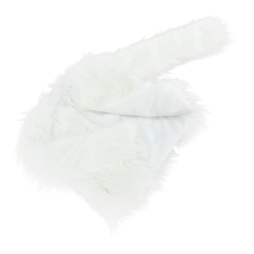 Manteau LED fausse fourrure blanche thermique et lumineux pour rester au chaud et visible en fête