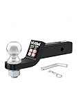Infy-Haul Trailer Hitch Ball Mount Starter Kit, Fits 2 Inch Square Receiver, 2 Inch Drop, 7,500 lbs. Capacity, Includes 2 Inch Trailer Ball with 5/8 inch Pin & Clip