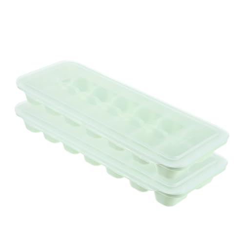 2 piezas de moldes para cubitos de hielo con tapa sellada miniatura 1