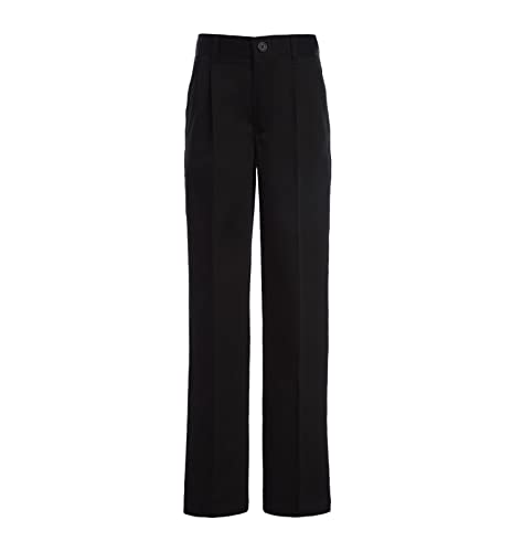 Tommy Hilfiger Boys Adjustable Pleated Twill Cotton Pant, Kids School Uniform