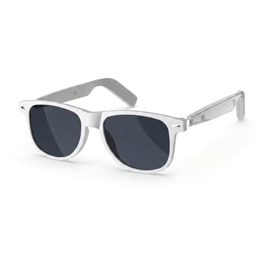GiDaCom Occhiali Smart Bluetooth Ascolta Musica e Rispondi alle Chiamate con un Design Unico Touch Control (Bianco)