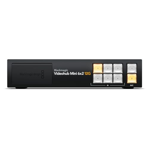 Image of Videohub Mini 6x2 12G Router, 6 Inputs and 2 Outputs