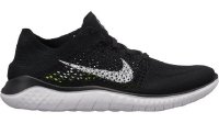 Nike Men's Free RN Flyknit Shoes, White/Grey/Black, 11