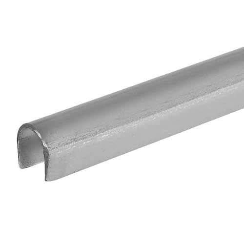 G.A.S Hardware Snap On Repair Track Cover 1/4 for Sliding Patio Glass Doors | Sliding Door Repair Replacement Stainless Steel | Fix Sliding Glass Door Track Cover (4 Feet)