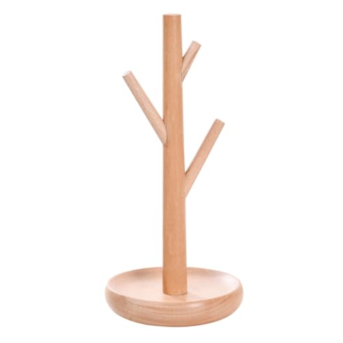 TEMPNAP Porta Orecchini a Forma di Pianta in Legno Naturale per Organizzare Collane, Bracciali e Accessori Display Stand Creativo per Camera da Letto o Retail