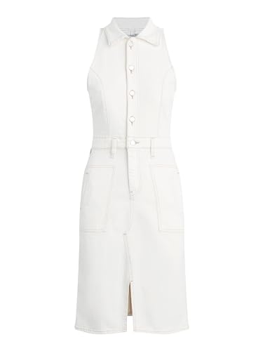 Image of Hudson Women's Sleeveless Collared Halter Utility Dress with Pockets