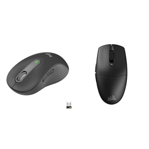 Souris de jeu Corsair M55 Wireless rapide et Logitech M650 L silencieuse