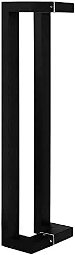 DFGHNBVC Stainless Steel Square Tube Commercial Door Handle Matte Black Finish Heavy Duty Glass Push Pull/Barn Door Pull Handle 5 Sizes,Length 800Mm/31.5Inch