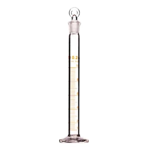 Éprouvette de mesure laboratoire en verre borosilicaté avec bouchon rodé durable